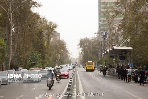 افزایش غلظت آلاینده ها در هوای تهران