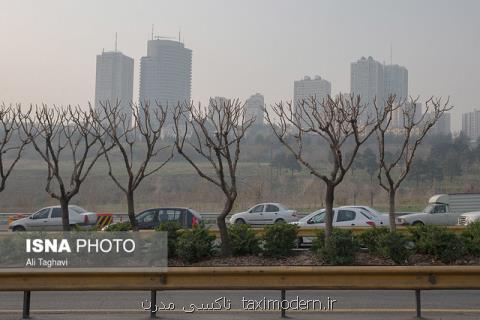 تجمع آلاینده ها در هوای تهران طی امروز
