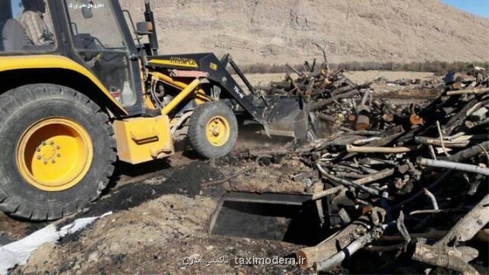 تخریب 150 كوره تولید زغال در شهرستان ری